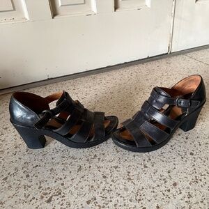 Born Black Leather Sandals - Madge, size 40.5